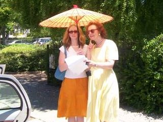 Roberta and Herrin scouting the terrain